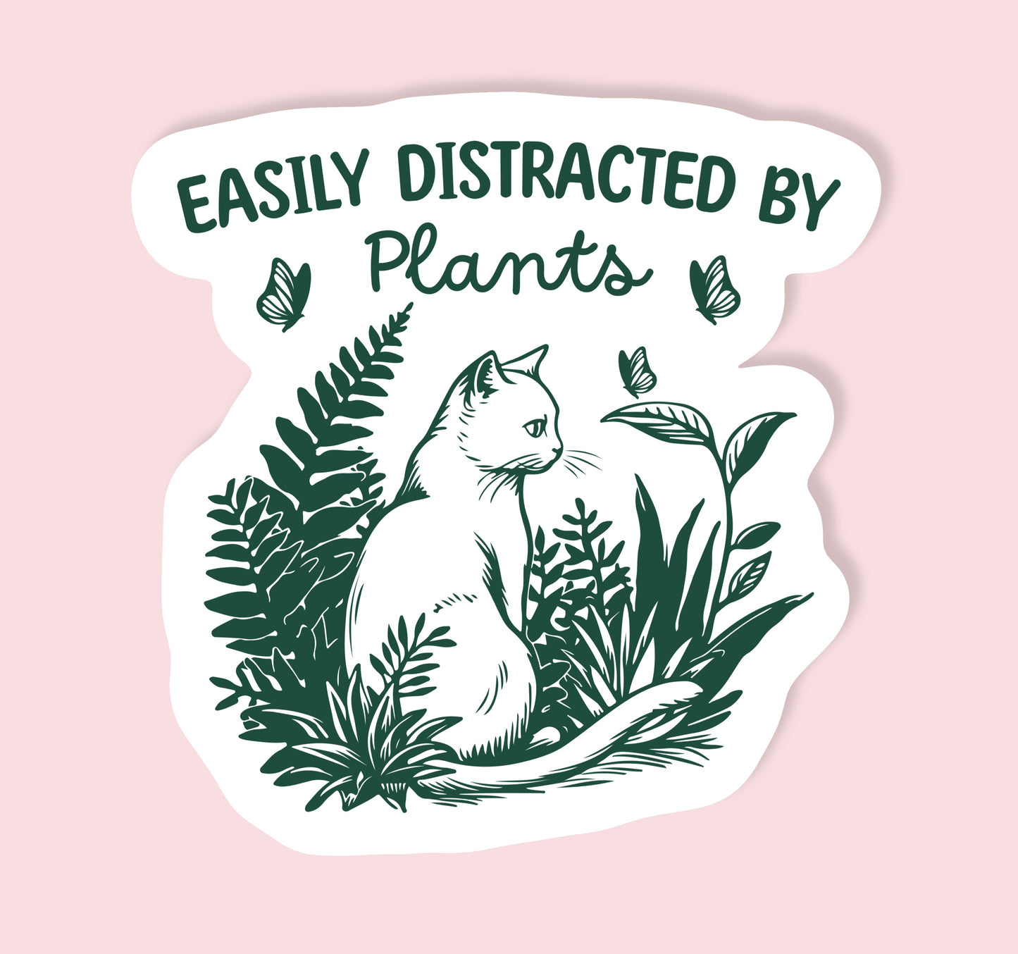 Easily Distracted (Cat) Sticker