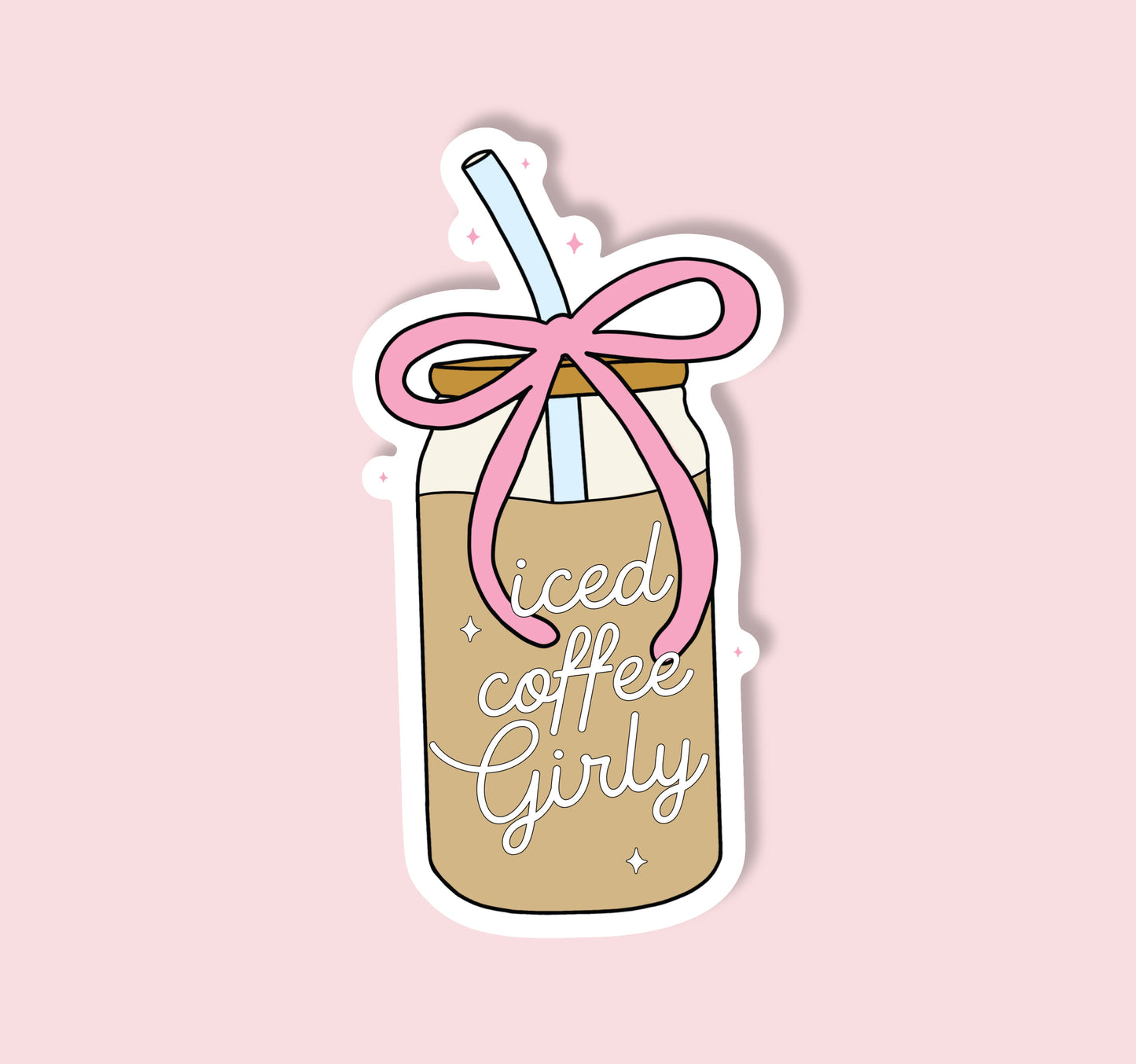 Iced Coffee Girly Sticker