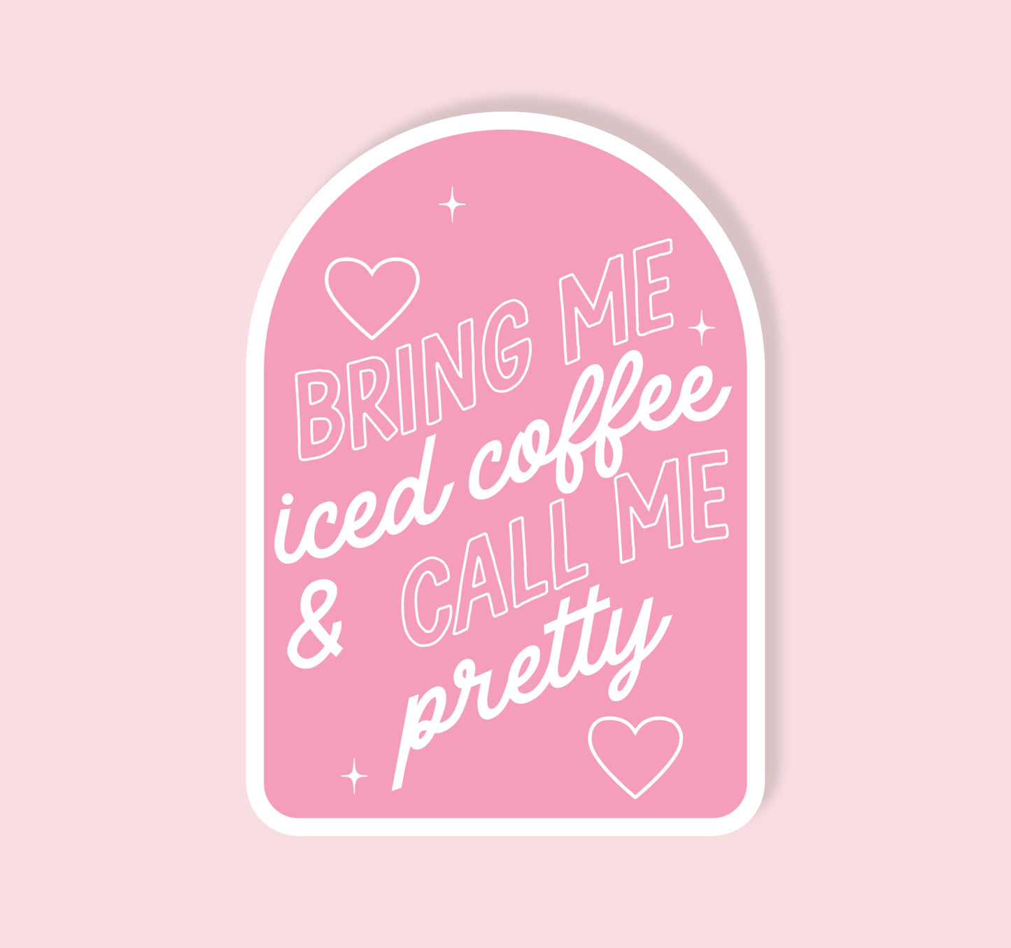 Pretty Iced Coffee Sticker