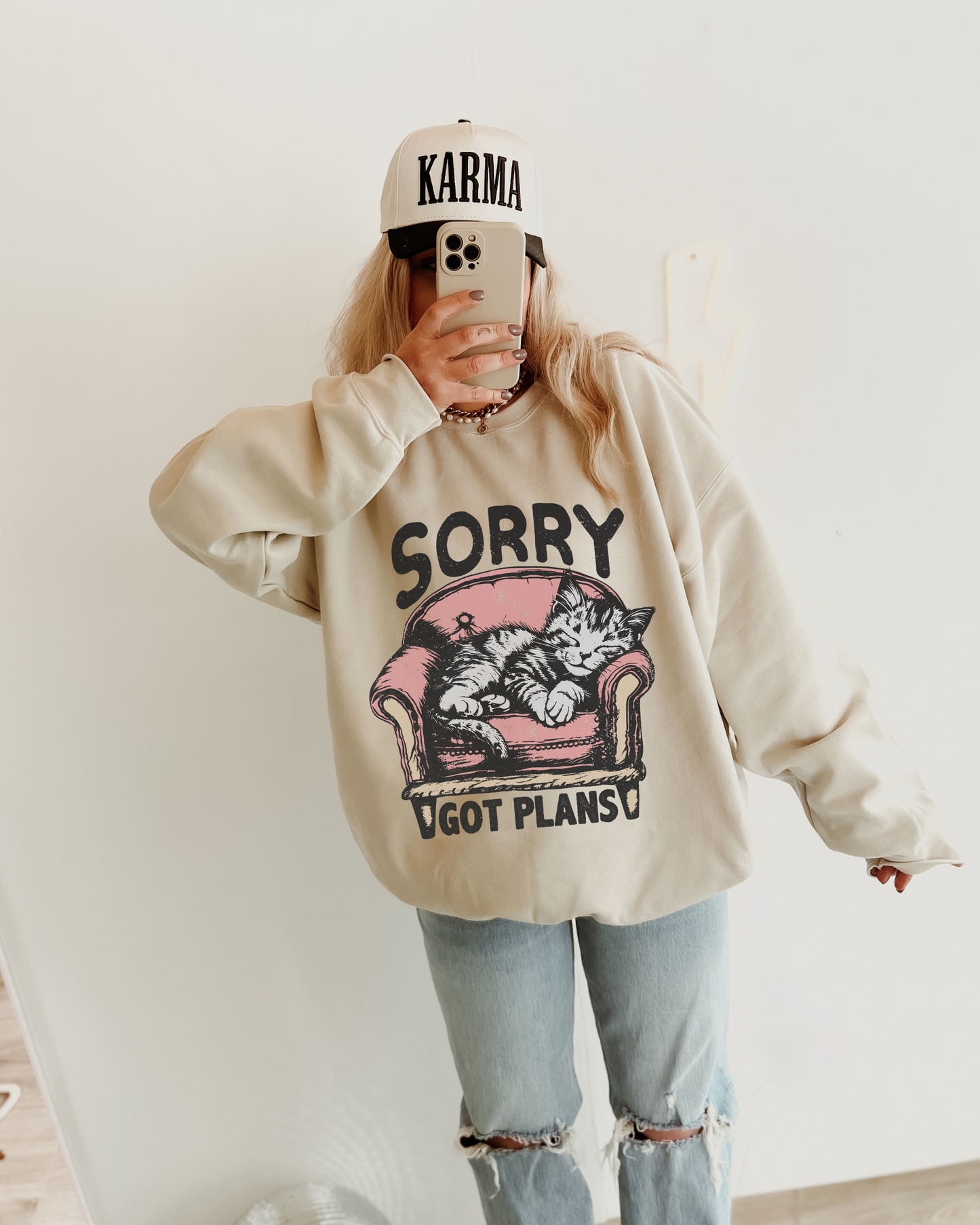 Sorry Got Plans Crewneck